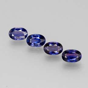 캐럿 천연 멀티컬러 사파이어 보석, 타원형 컷, 6×4.1 mm, VVS-VS
