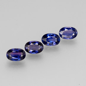 캐럿 천연 멀티컬러 사파이어 보석, 타원형 컷, 6×4.1 mm, VVS-VS