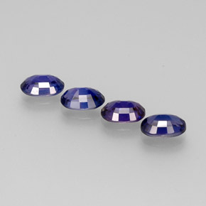 캐럿 천연 멀티컬러 사파이어 보석, 타원형 컷, 6×4.1 mm, VVS-VS