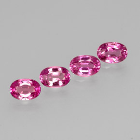 캐럿 천연 퍼플 핑크 사파이어 보석, 타원형 컷, 6.1×4.1 mm, VVS-VS