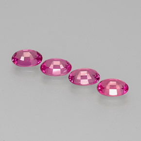 캐럿 천연 퍼플 핑크 사파이어 보석, 타원형 컷, 6.1×4.1 mm, VVS-VS