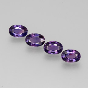 캐럿 천연 퍼플 사파이어 보석, 타원형 컷, 6×4.1 mm, VVS-VS