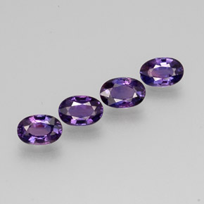 캐럿 천연 퍼플 사파이어 보석, 타원형 컷, 6×4.1 mm, VVS-VS