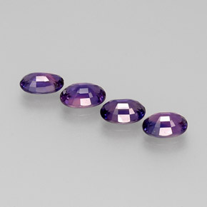 캐럿 천연 퍼플 사파이어 보석, 타원형 컷, 6×4.1 mm, VVS-VS