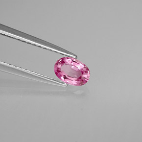 0.53캐럿 천연 핑크 사파이어, 타원형 컷, 5.7×4 mm, VVS