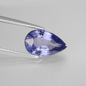 2.60캐럿 천연 바이올렛 블루 사파이어, 배 모양, 11.1×6.9 mm, VVS-VS
