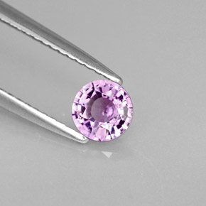 0.49캐럿 천연 바이올렛 사파이어, 라운드 컷, 4.89 mm, VVS-VS