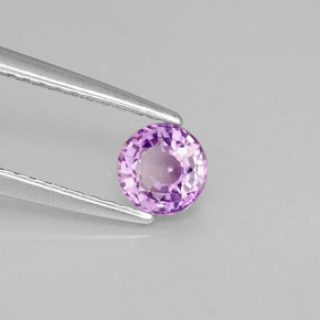 0.53캐럿 천연 바이올렛 사파이어, 라운드 컷, 4.85 mm, VS