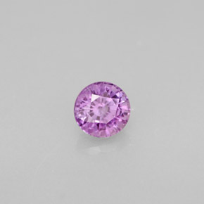 0.58캐럿 천연 바이올렛 사파이어, 라운드 컷, 4.60 mm, VS