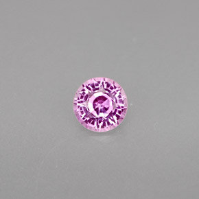 0.46캐럿 천연 핑크빛 퍼플 사파이어, 라운드 컷, 4.57 mm, VS