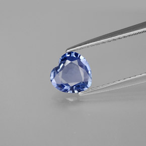 0.93캐럿 천연 블루 사파이어, 하트 모양, 6.4×6.4 mm, VVS-VS