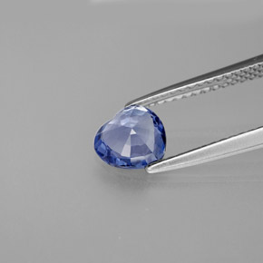 0.93캐럿 천연 블루 사파이어, 하트 모양, 6.4×6.4 mm, VVS-VS