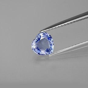 0.78캐럿 천연 블루 사파이어, 하트 모양, 6×5.9 mm, VVS-VS