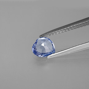 0.78캐럿 천연 블루 사파이어, 하트 모양, 6×5.9 mm, VVS-VS