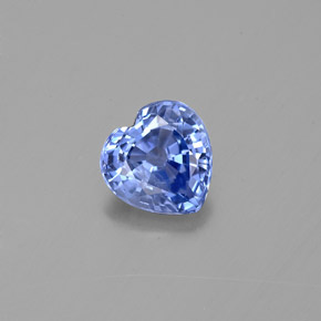 0.92캐럿 천연 바이올렛 블루 사파이어, 하트 모양, 5.9×5.9 mm, VS-SI