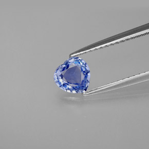 0.71캐럿 천연 바이올렛 블루 사파이어, 하트 모양, 5.7×5.6 mm, VVS-VS