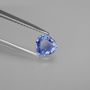 0.71캐럿 천연 바이올렛 블루 사파이어, 하트 모양, 5.7×5.6 mm, VVS-VS
