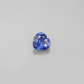 0.44캐럿 천연 블루 사파이어, 하트 모양, 4.6×4.4 mm, VS