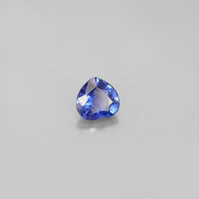 0.44캐럿 천연 블루 사파이어, 하트 모양, 4.6×4.4 mm, VS