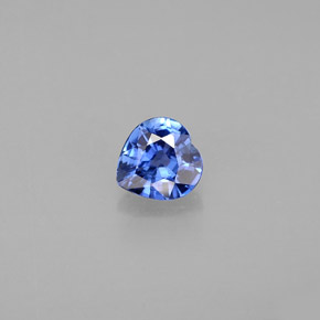 0.39캐럿 천연 블루 사파이어, 하트 모양, 4.6×4.4 mm, VS