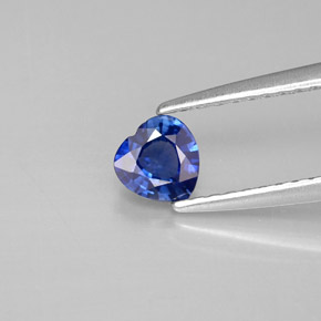 0.44캐럿 천연 블루 사파이어, 하트 모양, 4.5×4.5 mm, VS