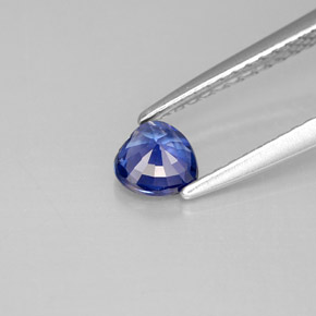 0.44캐럿 천연 블루 사파이어, 하트 모양, 4.5×4.5 mm, VS