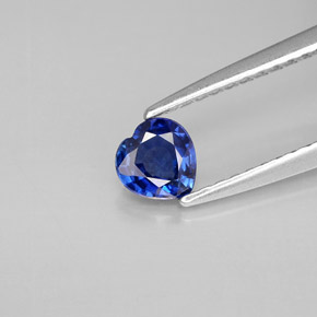 0.38캐럿 천연 블루 사파이어, 하트 모양, 4.5×4.4 mm, VS
