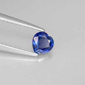 0.38캐럿 천연 블루 사파이어, 하트 모양, 4.5×4.4 mm, VS