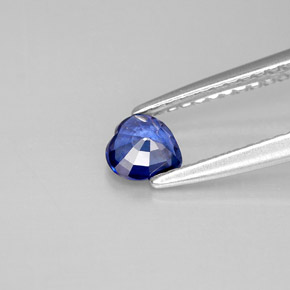 0.38캐럿 천연 블루 사파이어, 하트 모양, 4.5×4.4 mm, VS