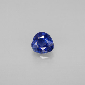0.43캐럿 천연 블루 사파이어, 하트 모양, 4.5×4.4 mm, VS