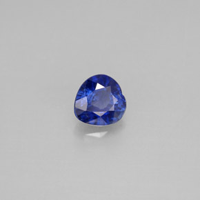 0.43캐럿 천연 블루 사파이어, 하트 모양, 4.5×4.4 mm, VS
