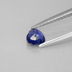 0.43캐럿 천연 블루 사파이어, 하트 모양, 4.5×4.4 mm, VS