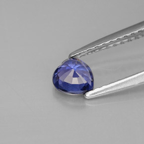 0.44캐럿 천연 블루 사파이어, 하트 모양, 4.7×4.5 mm, VS