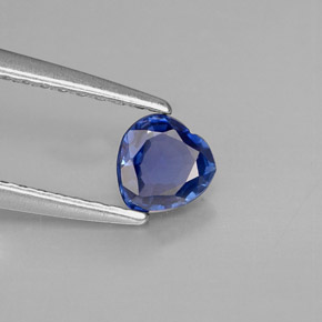 0.36캐럿 천연 블루 사파이어, 하트 모양, 4.5×4.4 mm, VS