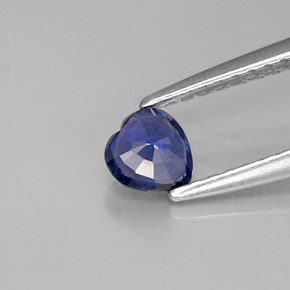 0.36캐럿 천연 블루 사파이어, 하트 모양, 4.5×4.4 mm, VS