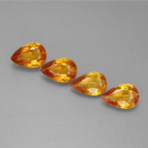 1.95캐럿 천연 골든 옐로우 사파이어 보석, 배 모양, 6.2×4 mm, VS