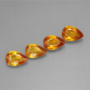 1.95캐럿 천연 골든 옐로우 사파이어 보석, 배 모양, 6.2×4 mm, VS