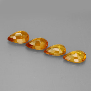 1.95캐럿 천연 골든 옐로우 사파이어 보석, 배 모양, 6.2×4 mm, VS