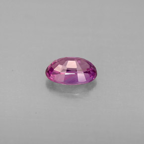 0.69캐럿 천연 핑크빛 퍼플 사파이어, 타원형 컷, 6.1×4.2 mm, VVS