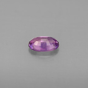 0.60캐럿 천연 핑크빛 퍼플 사파이어, 타원형 컷, 6.1×4.2 mm, VVS-VS