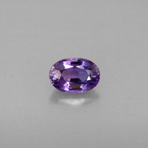 0.67캐럿 천연 블루 바이올렛 사파이어, 타원형 컷, 5.9×4.2 mm, VS