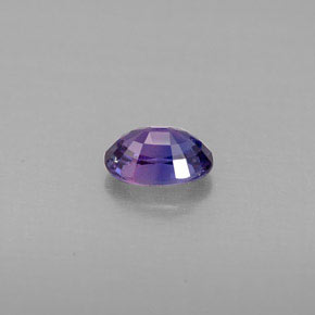 0.67캐럿 천연 블루 바이올렛 사파이어, 타원형 컷, 5.9×4.2 mm, VS