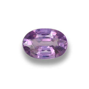 0.52캐럿 천연 핑크빛 퍼플 사파이어, 타원형 컷, 5.9×4.2 mm, VVS-VS