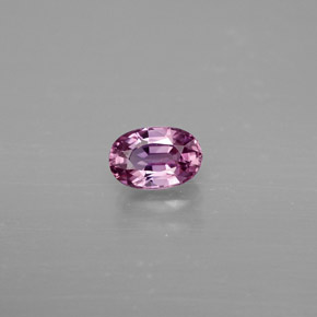 0.71캐럿 천연 핑크빛 퍼플 사파이어, 타원형 컷, 6.1×4.1 mm, VVS-VS