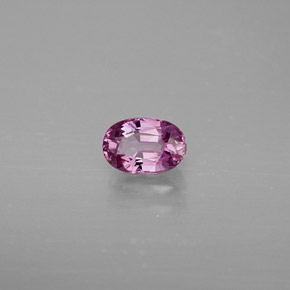 0.71캐럿 천연 핑크빛 퍼플 사파이어, 타원형 컷, 6.1×4.1 mm, VVS-VS