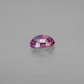 0.71캐럿 천연 핑크빛 퍼플 사파이어, 타원형 컷, 6.1×4.1 mm, VVS-VS