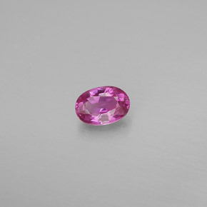 0.57캐럿 천연 핑크 사파이어, 타원형 컷, 5.8×4 mm, VVS-VS