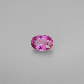 0.57캐럿 천연 핑크 사파이어, 타원형 컷, 5.8×4 mm, VVS-VS