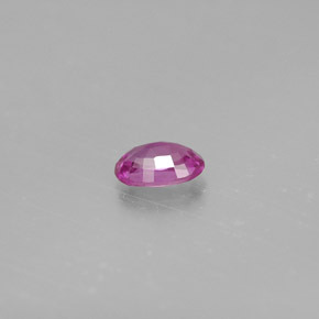 0.57캐럿 천연 핑크 사파이어, 타원형 컷, 5.8×4 mm, VVS-VS