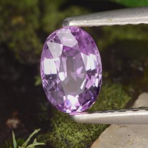 0.60캐럿 천연 핑크빛 퍼플 사파이어, 타원형 컷, 5.9×4.1 mm, VVS-VS
